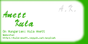 anett kula business card